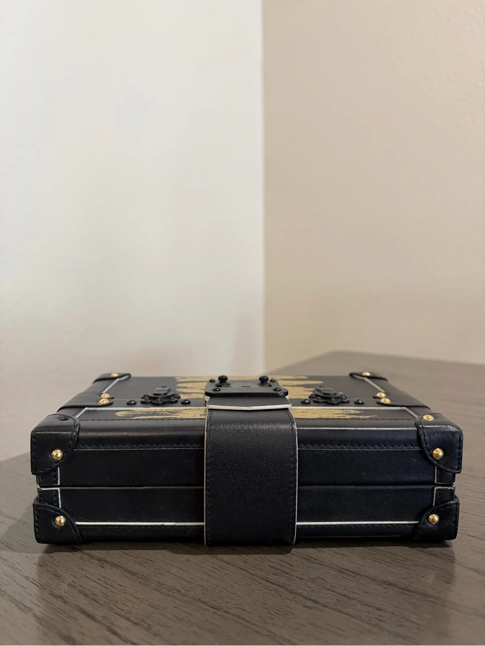 Louis Vuitton Black Petite Malle Trunk Bag